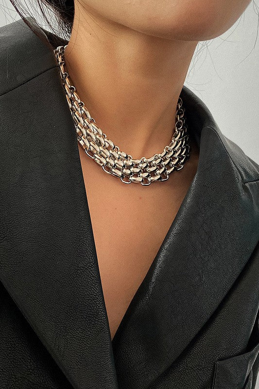 Padam Oxidised Silver Choker Necklace – A Local Tribe